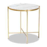 Modern European furniture - Round Marble End Table - www.oroa.com