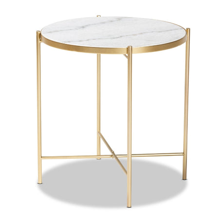 Modern European furniture - Round Marble End Table - www.oroa.com