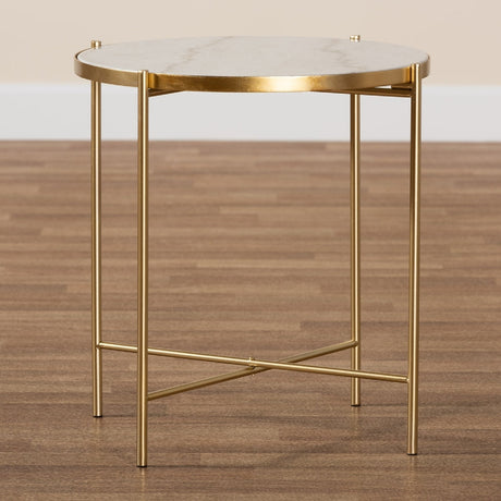 Modern European furniture - Round Marble End Table - www.oroa.com