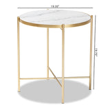 Modern European furniture - Round Marble End Table - www.oroa.com