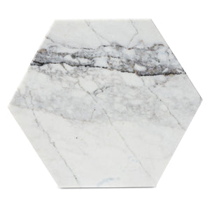 Hexagonal Marble End Table | Novi Living Kalena