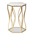 Modern European furniture - Hexagonal Marble End Table - www.oroa.com