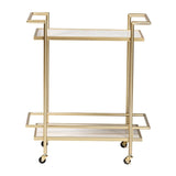 Modern European furniture - Gold-Framed Marble Wine Cart - www.oroa.com