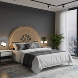 Modern European furniture - Rattan Bohemian Quuen Size Headboard - www.oroa.com