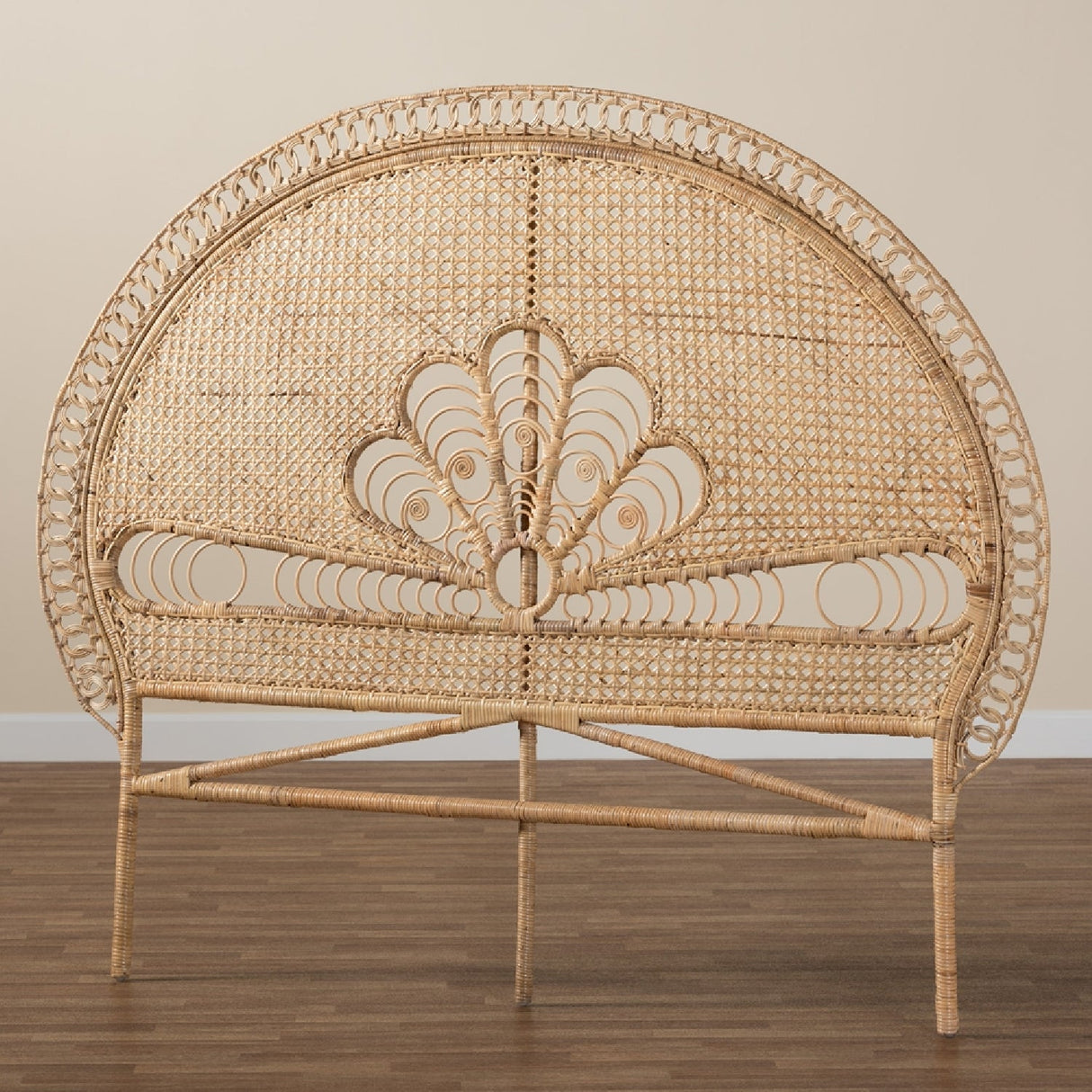 Modern European furniture - Rattan Bohemian Quuen Size Headboard - www.oroa.com