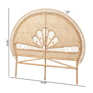 Modern European furniture - Rattan Bohemian Quuen Size Headboard - www.oroa.com