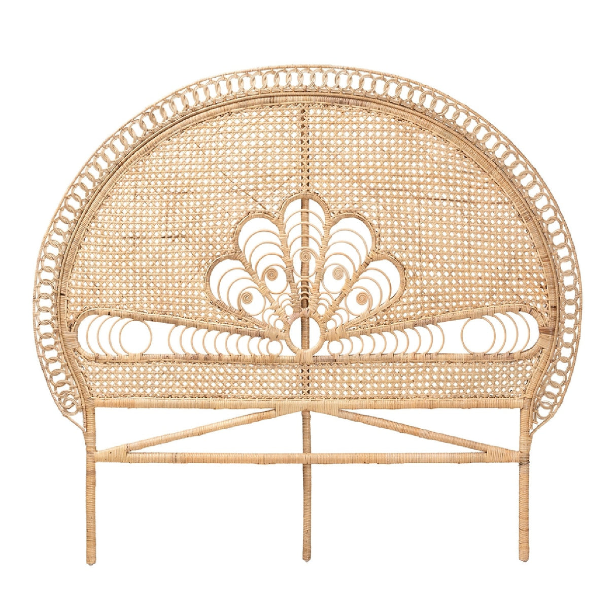 Modern European furniture - Rattan Bohemian Quuen Size Headboard - www.oroa.com