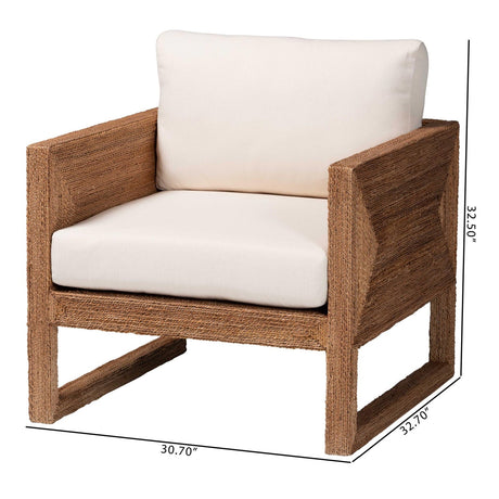 Modern European furniture - Bleached Seagrass Accent Chair - www.oroa.com