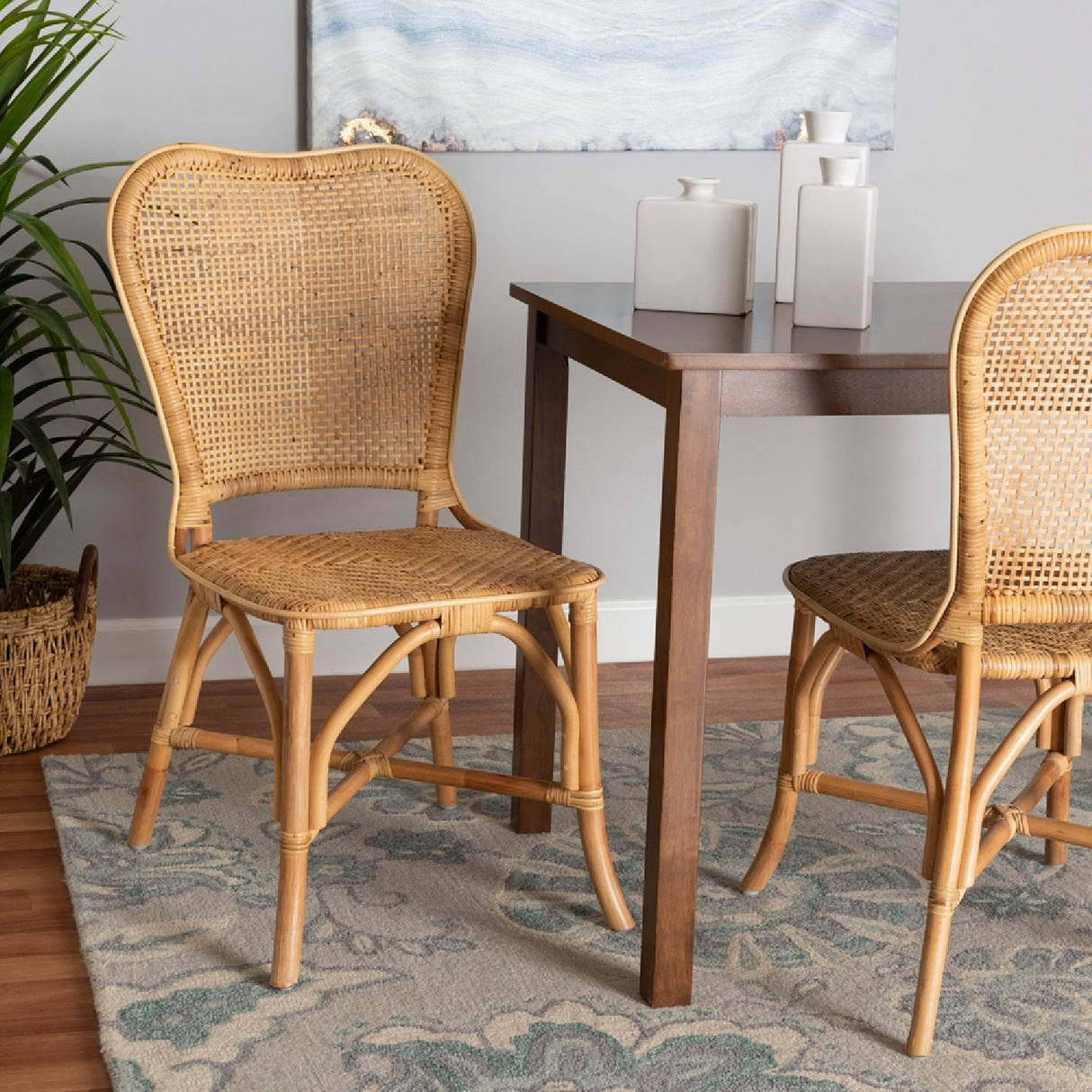 Modern European furniture - Natural Rattan Dining Chair - www.oroa.com