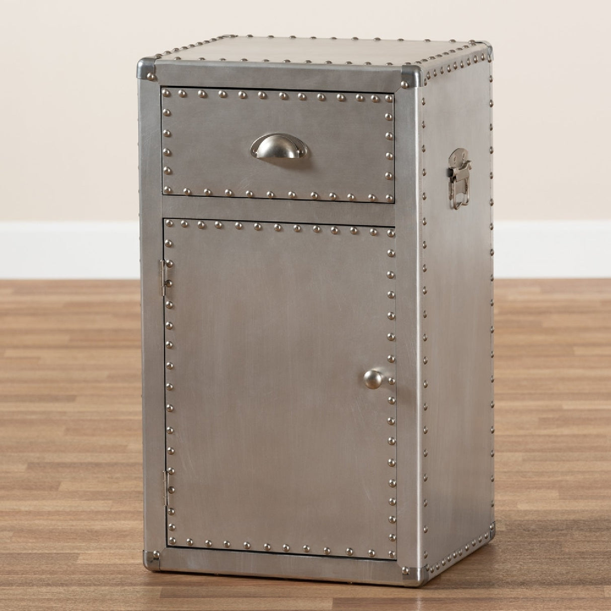 Silver Industrial Storage Cabinet | Bali Loom Serge | Oroa.com