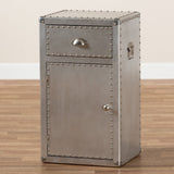 Modern European furniture - Silver Industrial Storage Cabinet - www.oroa.com
