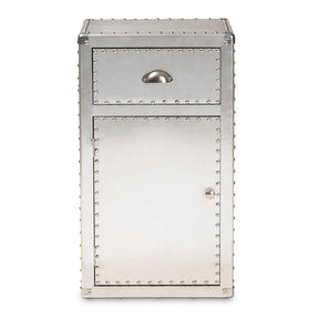 Modern European furniture - Silver Industrial Storage Cabinet - www.oroa.com