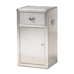 Silver Industrial Storage Cabinet | Bali Loom Serge | Oroa.com