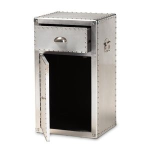 Silver Industrial Storage Cabinet | Bali Loom Serge | Oroa.com