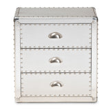 Modern European furniture - Silver 3 Drawer End Table - www.oroa.com
