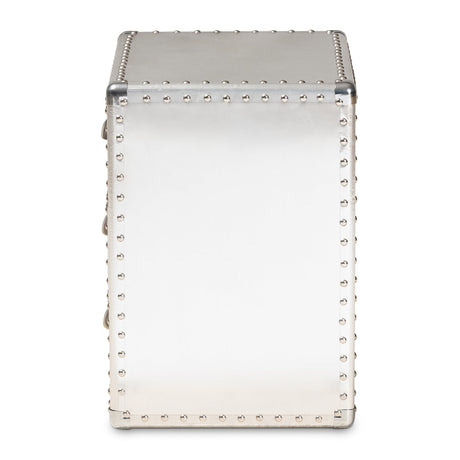 Modern European furniture - Silver 3 Drawer End Table - www.oroa.com