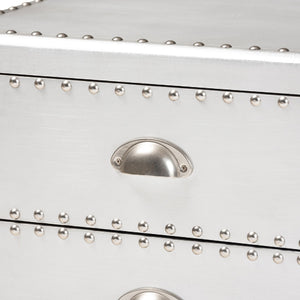 Silver 3 Drawer End Table | Bali Loom Armel | Oroa.com