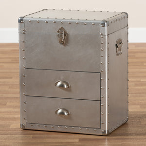 Silver Industrial Storage Cabinet | Bali Loom Serge | Oroa.com