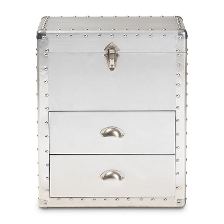 Modern European furniture - Silver Industrial Storage Cabinet - www.oroa.com