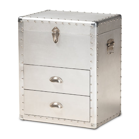 Modern European furniture - Silver Industrial Storage Cabinet - www.oroa.com