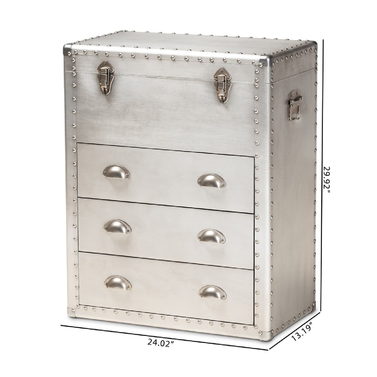 Silver Industrial Storage Cabinet | Novi Living Serge