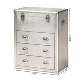 Modern European furniture - Silver Industrial Storage Cabinet - www.oroa.com