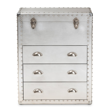 Modern European furniture - Silver Industrial Storage Cabinet - www.oroa.com