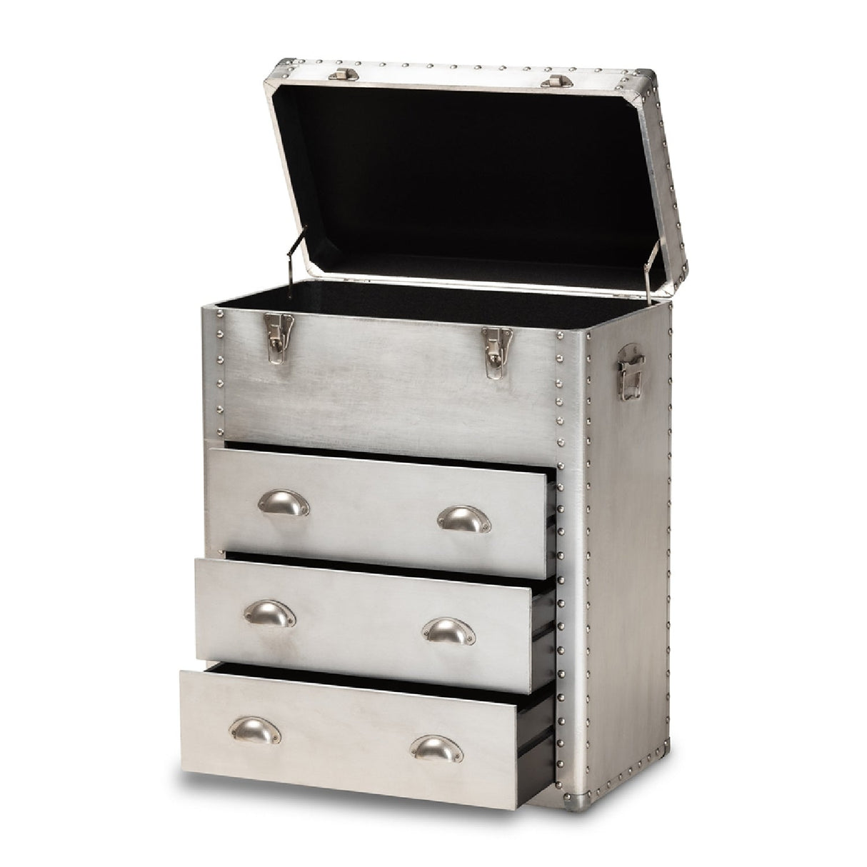 Silver Industrial Storage Cabinet | Bali Loom Serge | Oroa.com