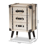Modern European furniture -  Silver Trunk Inspired Vintage End Table - www.oroa.com