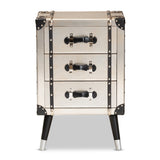 Modern European furniture -  Silver Trunk Inspired Vintage End Table - www.oroa.com