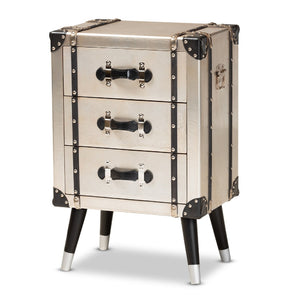   Modern European furniture -  Silver Trunk Inspired Vintage End Table - www.oroa.com | Oroa.com
