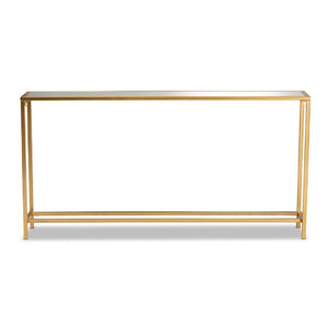 Gold Framed Glass Console Table | Bali Loom Alessa | Oroa.com