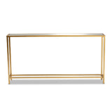 Modern European furniture -  Gold Framed Glass Console Table - www.oroa.com