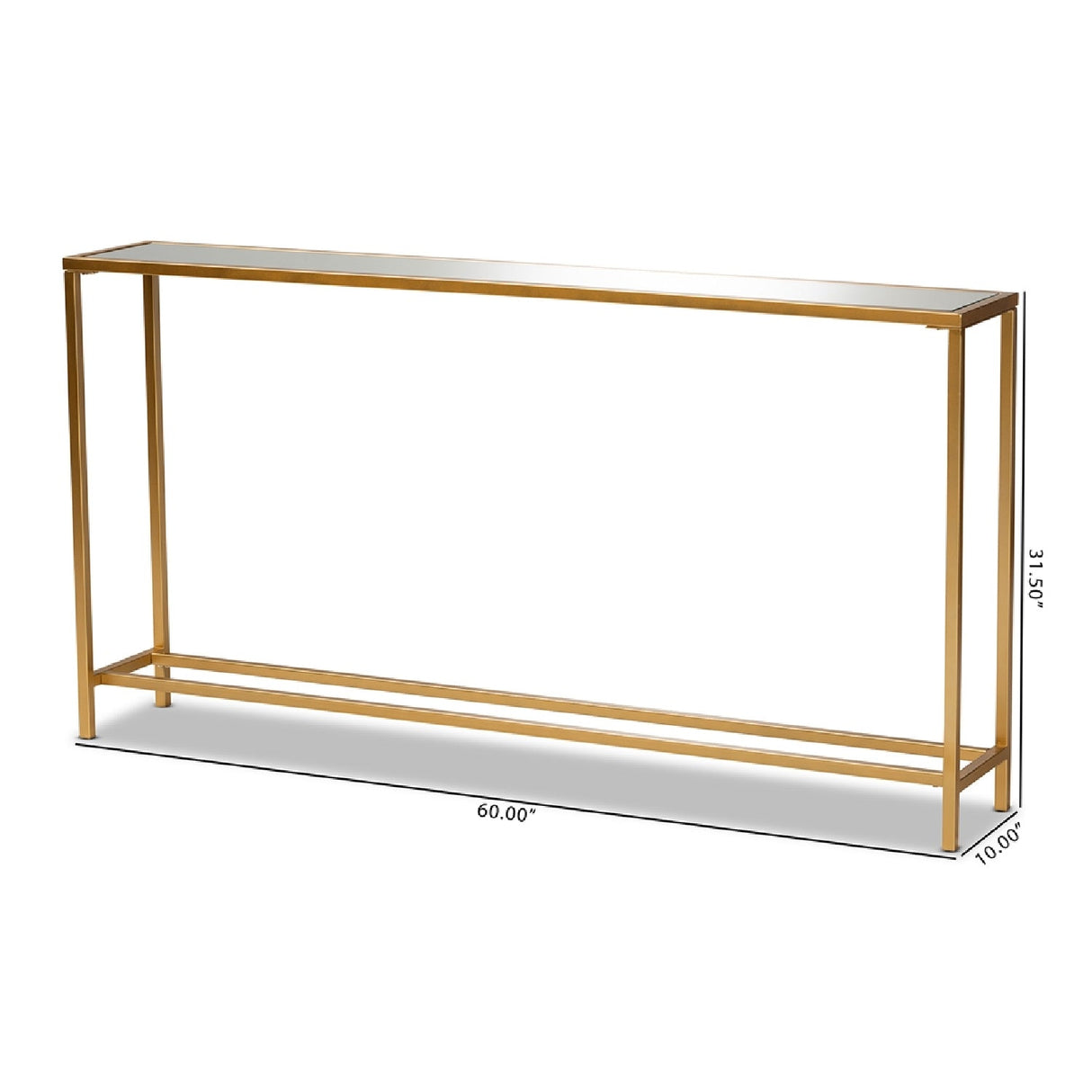 Gold Framed Glass Console Table | Bali Loom Alessa | Oroa.com