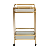 Modern European furniture - Gold Mobile Wine Bar Cart - www.oroa.com