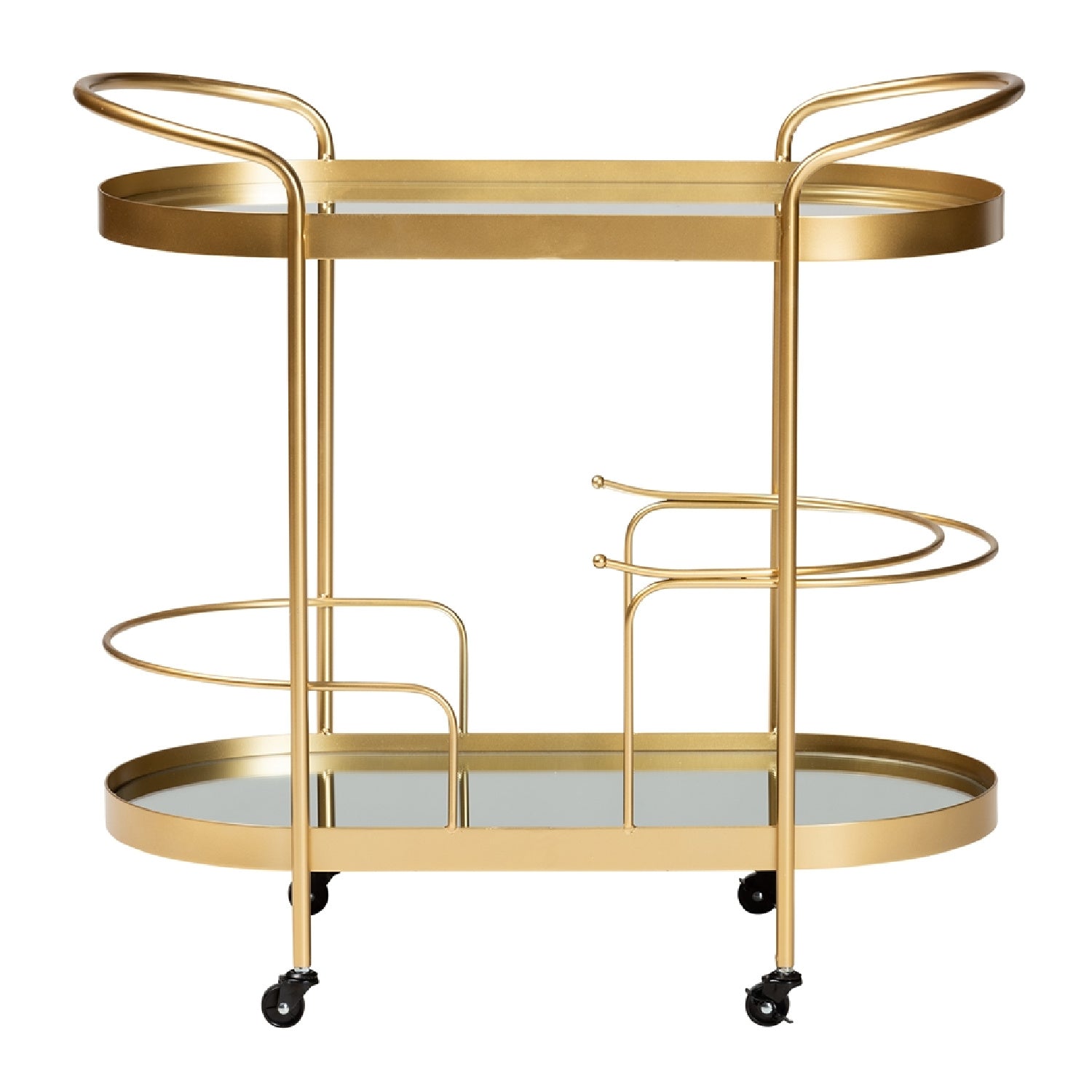 Brushed Gold Bar Cart Kamal