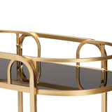 Modern European furniture - Gold 2-Tier Wine Cart - www.oroa.com