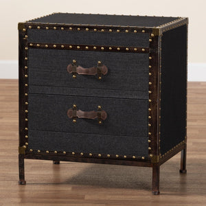 Black Canvas Trunk End Table | Bali Loom Laura | Oroa.com