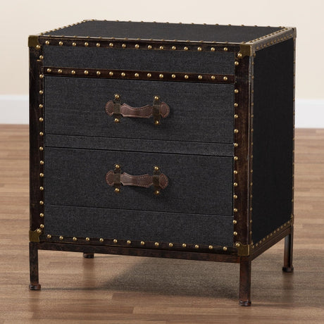 Modern European furniture - Black Canvas Trunk End Table - www.oroa.com