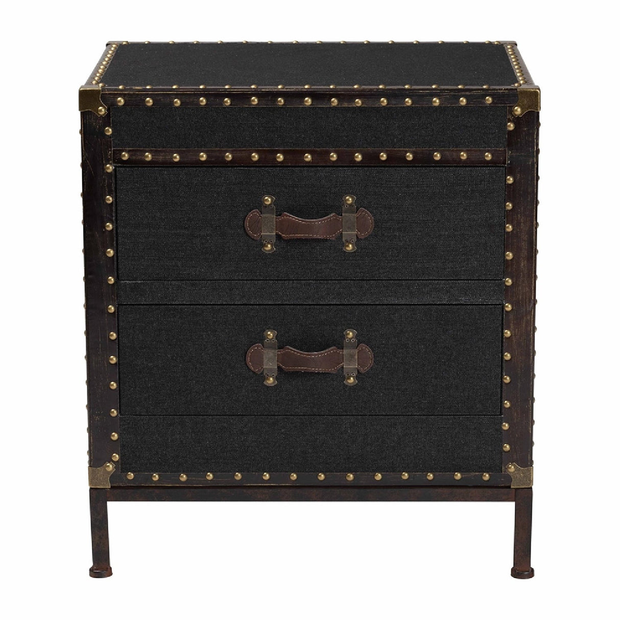 Black Canvas Trunk End Table | Bali Loom Laura | Oroa.com