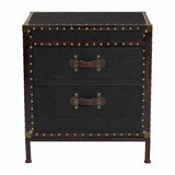 Modern European furniture - Black Canvas Trunk End Table - www.oroa.com