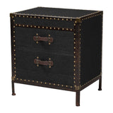 Modern European furniture - Black Canvas Trunk End Table - www.oroa.com