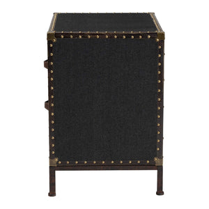 Black Canvas Trunk End Table | Bali Loom Laura | Oroa.com