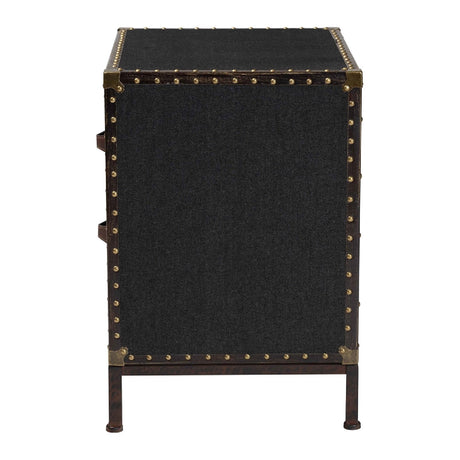 Modern European furniture - Black Canvas Trunk End Table - www.oroa.com