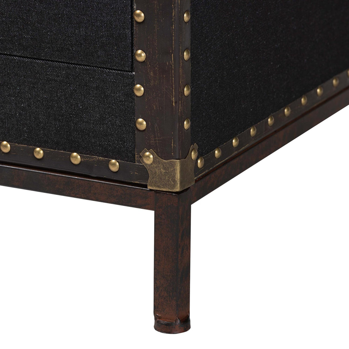 Black Canvas Trunk End Table | Bali Loom Laura | Oroa.com