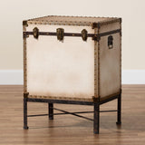 Modern European furniture - White Canvas Lift Top End Table - www.oroa.com
