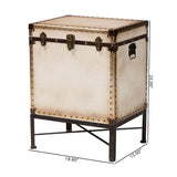 Modern European furniture - White Canvas Lift Top End Table - www.oroa.com