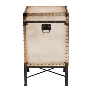 White Canvas Lift Top End Table | Bali Loom Laura | Oroa.com