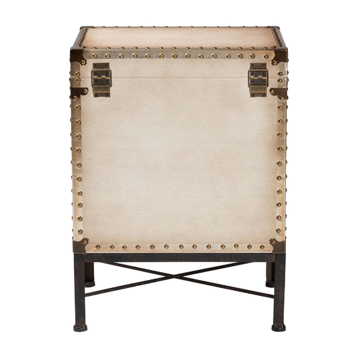 White Canvas Lift Top End Table | Bali Loom Laura | Oroa.com