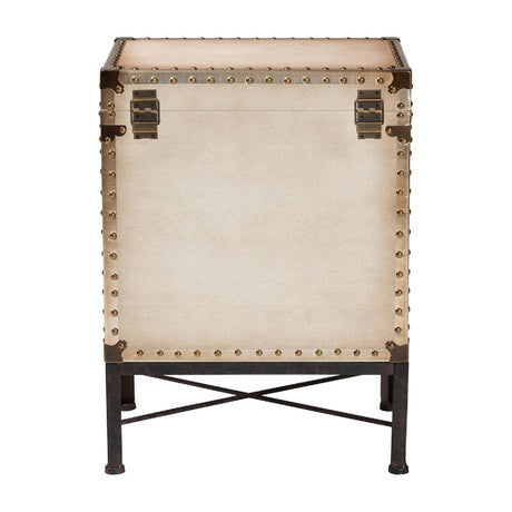 Modern European furniture - White Canvas Lift Top End Table - www.oroa.com
